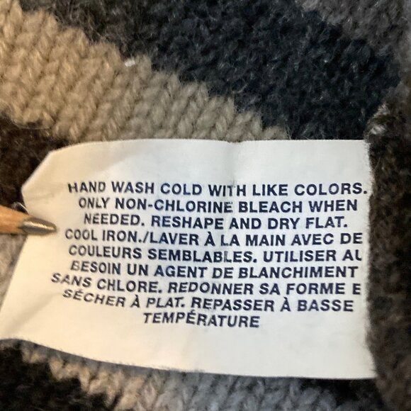 Gap Men's Lambswool Sweater Vintage Striped Crew Neck Mostly Browns, sz Medium - Picture 10 of 11